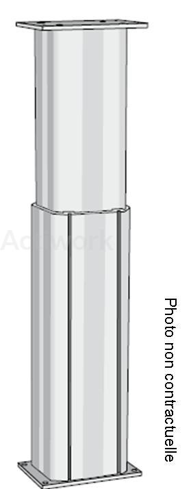 COLONNE TELESCOPIQUE SIMPLE – LP - 200 KG - A VIS SANS FIN - H 572 MM COURSE 400mm - PRISE MOLEX